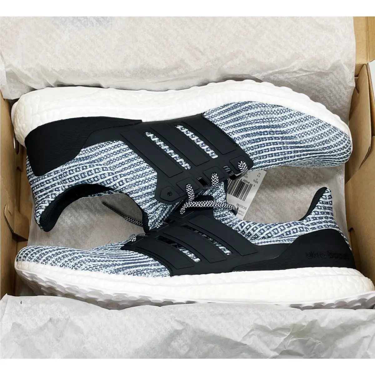 Adidas shoes - Ultra Boost 4.0 Parley - Ultra Boost Parley - BC0248 - Footwear White/Carbon/Blue Spirit 8