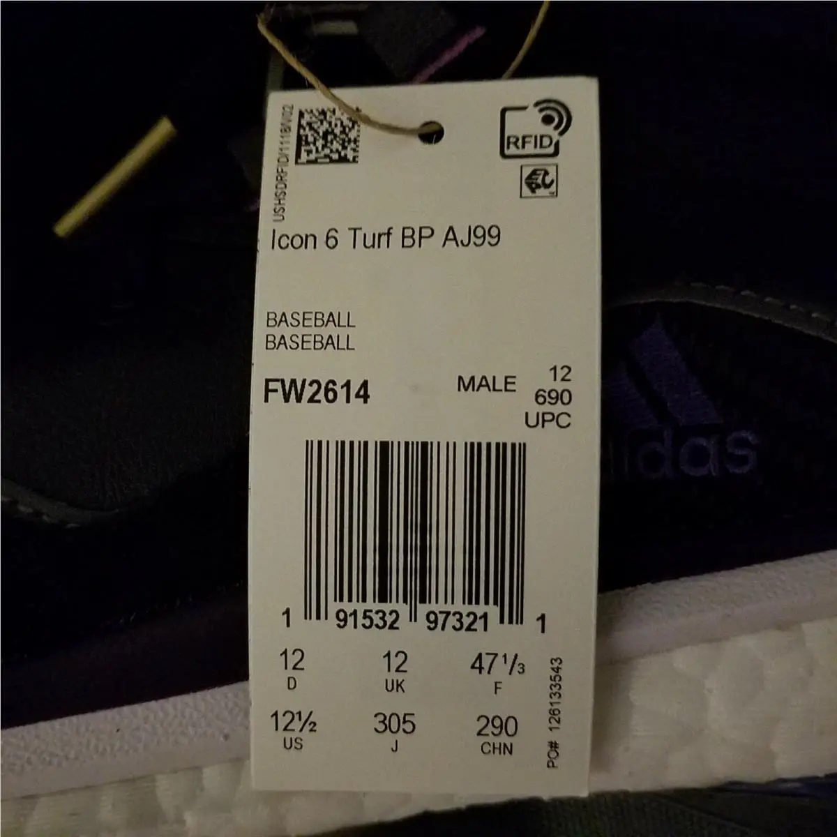 Adidas shoes - Adidas Icon 6 Turf BP - FW2614 - Black 5
