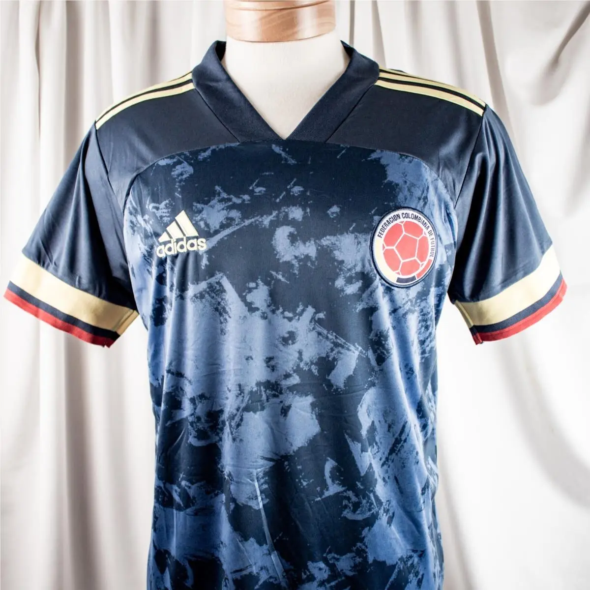 Blue Yellow Men Activewear Atheltic Jersey Top Size S by Adidas