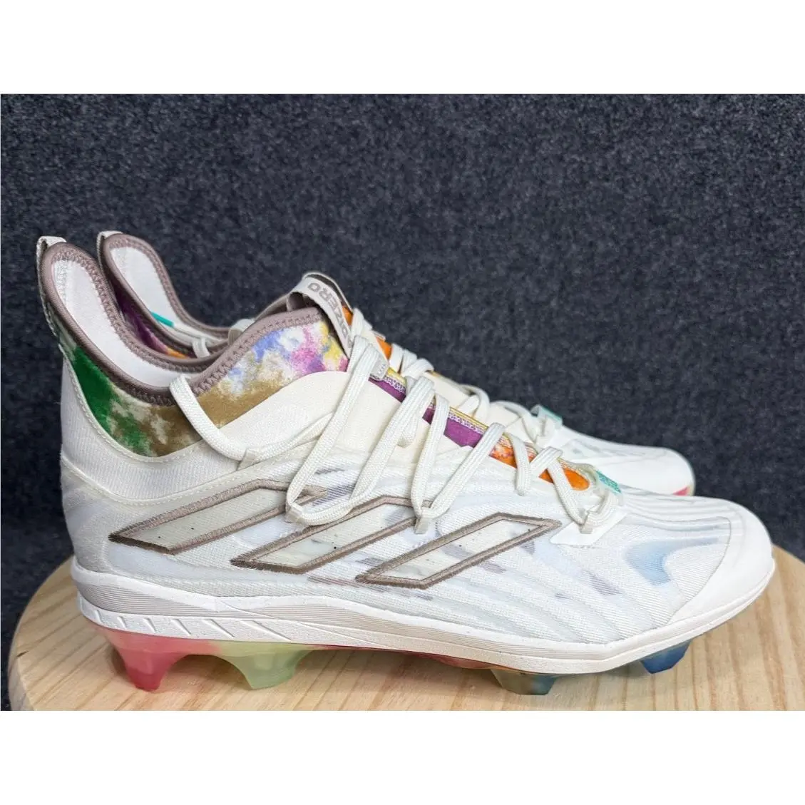 Adidas Adizero Afterburner 9 Nwv Summer Bash Mens Size 13 Molded Bottoms
