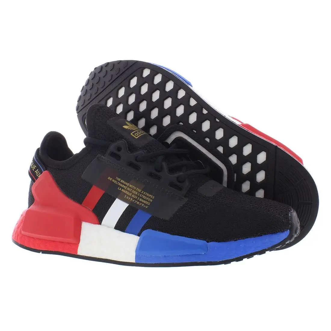 NMD_R1.V2 Mens Shoes Size 11.5 Color: Core Black/cloud White/blue by Adidas