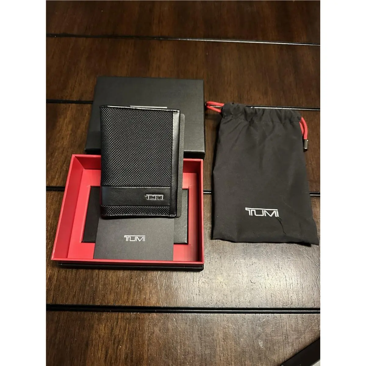 Men`s Alpha Multi ID Window Card Case Wallet Black 135626-1041 by Tumi