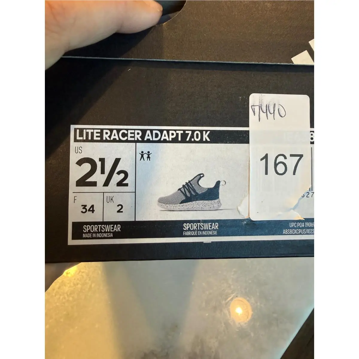 Adidas shoes - Lite Racer Adapt 7.0 K - White 4