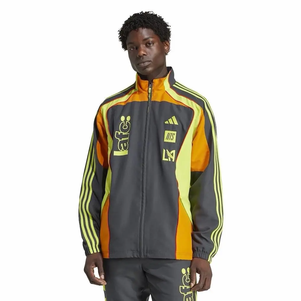 Men`s  Gray Lafc x Nts Radio Full-zip Track Top Size 2XL by Adidas