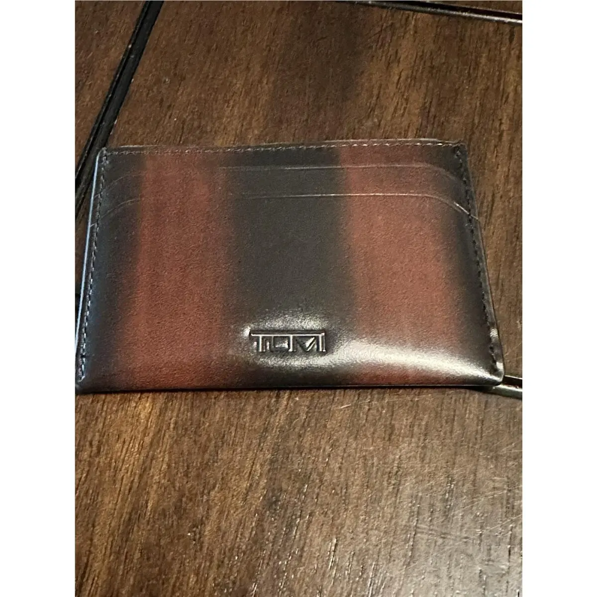 Nassau Leather Slim Card Case Wallet - Burnished Wine Ombre by Tumi