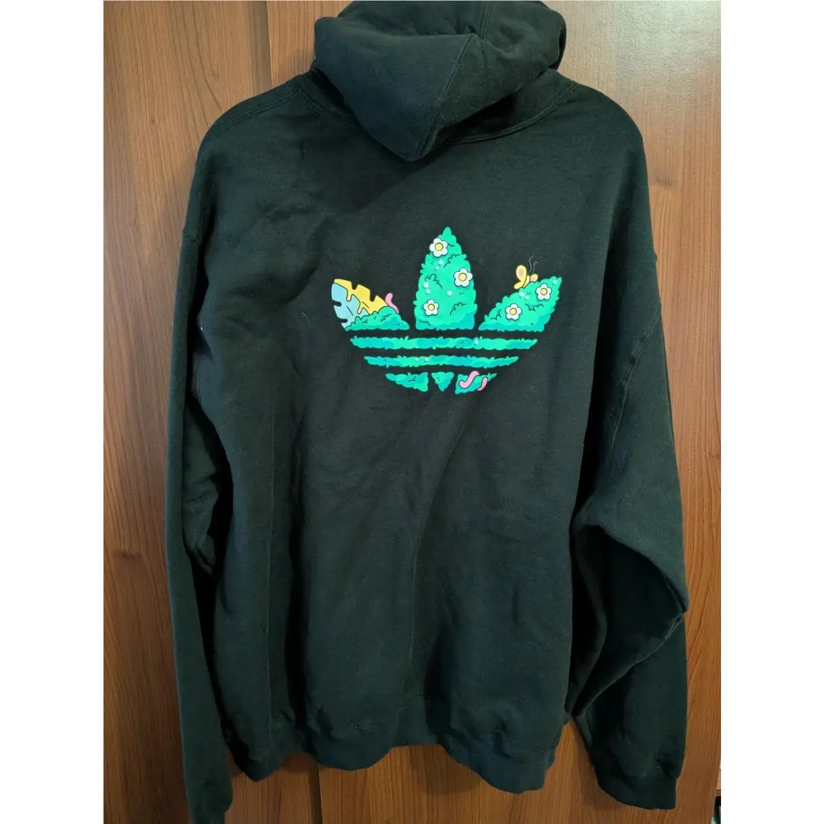Mens  x Doodles Hoodie Black Black Xxl 2XL Pullover Sweatshirt by Adidas
