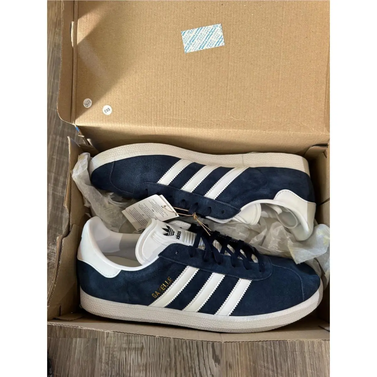 Sneakers Mens 13 Navy Gazelle BB5478 Suede Classic Low Top Shoes by Adidas