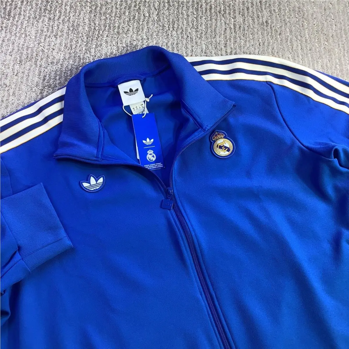 Originals Real Madrid Track Jacket Royal Blue Full Zip Mens 2XL by Adidas