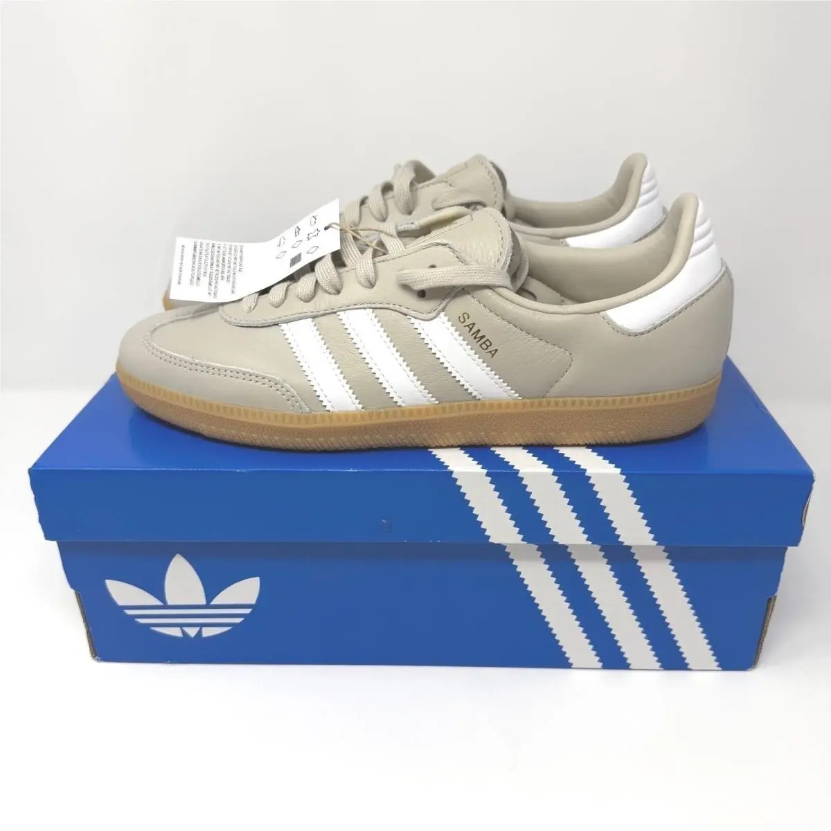 Adidas Samba OG Wonder Aluminum White Gum Mens Shoes Mens Size 8