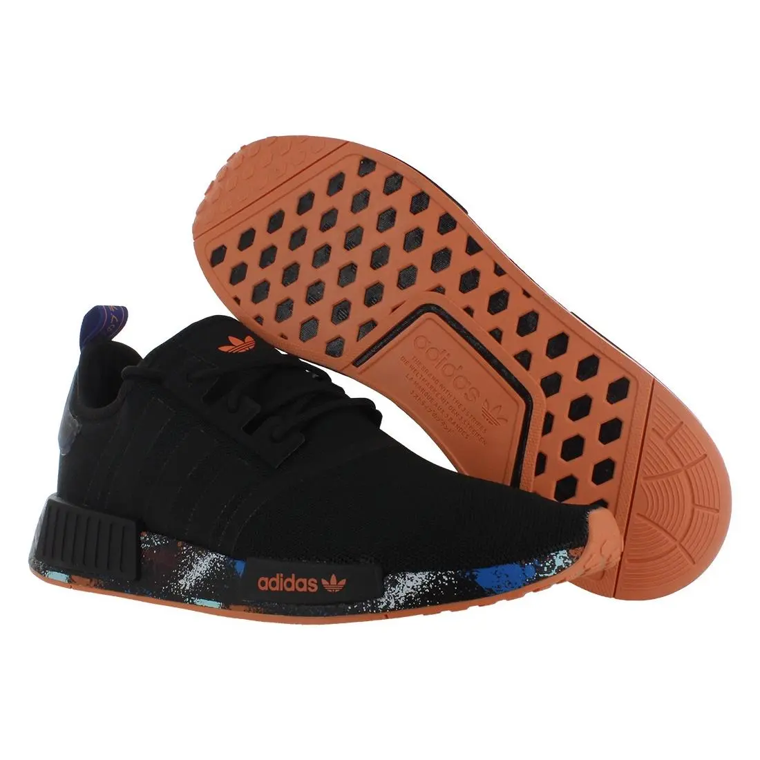 Adidas Nmd R1 Mens Shoes Size 12 Color: Core Black/semi Lucid Blue/hazy Copper