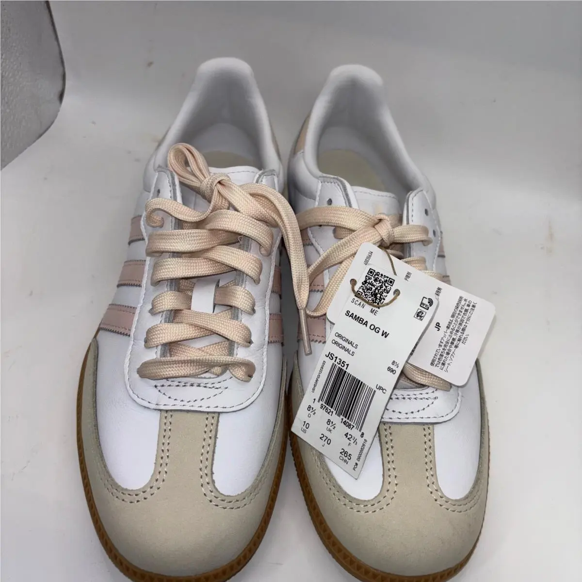 Samba OG W White Pink Gum Sole Womens Sneakers JS1351 by Adidas