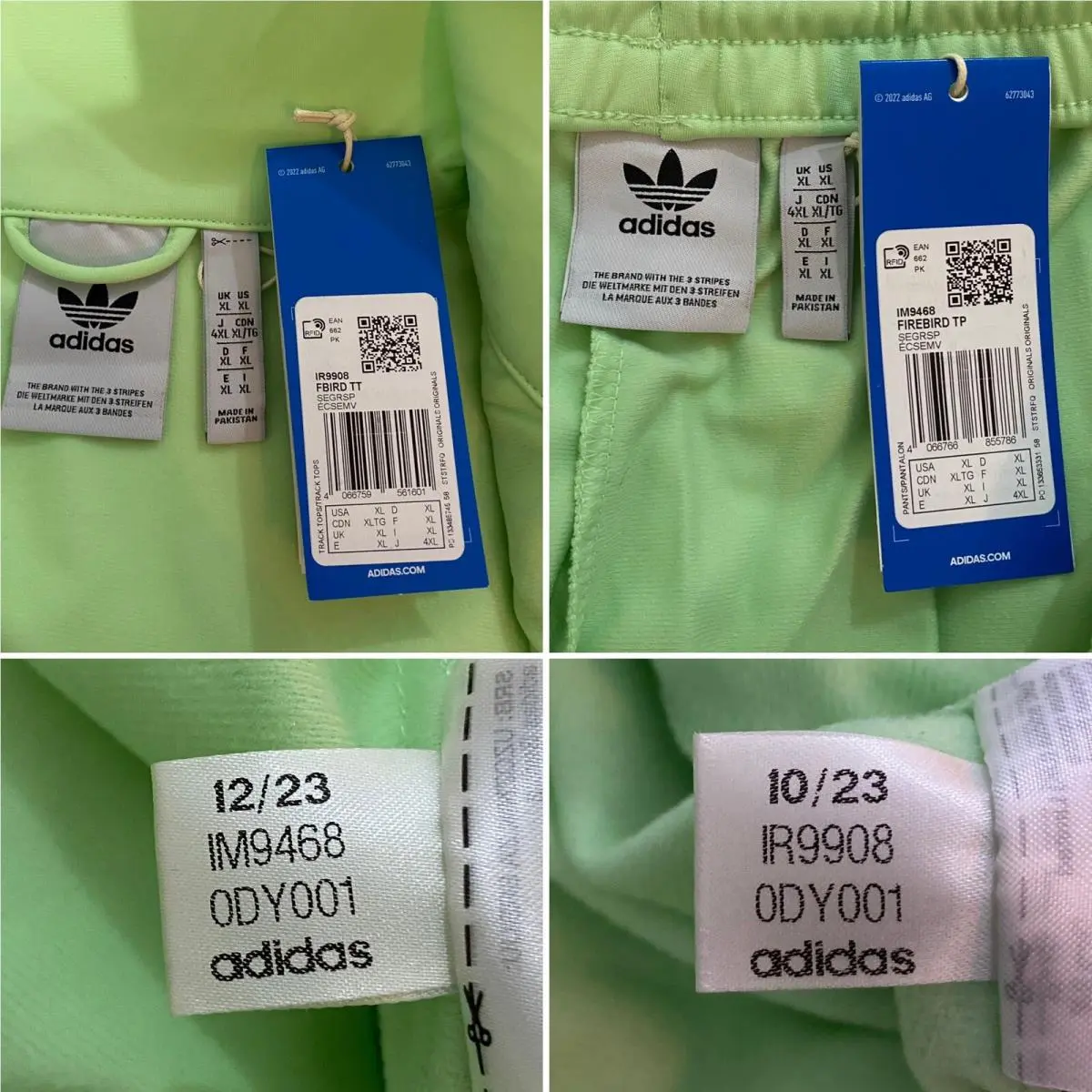 Adidas clothing - Semi Green Spark White 3