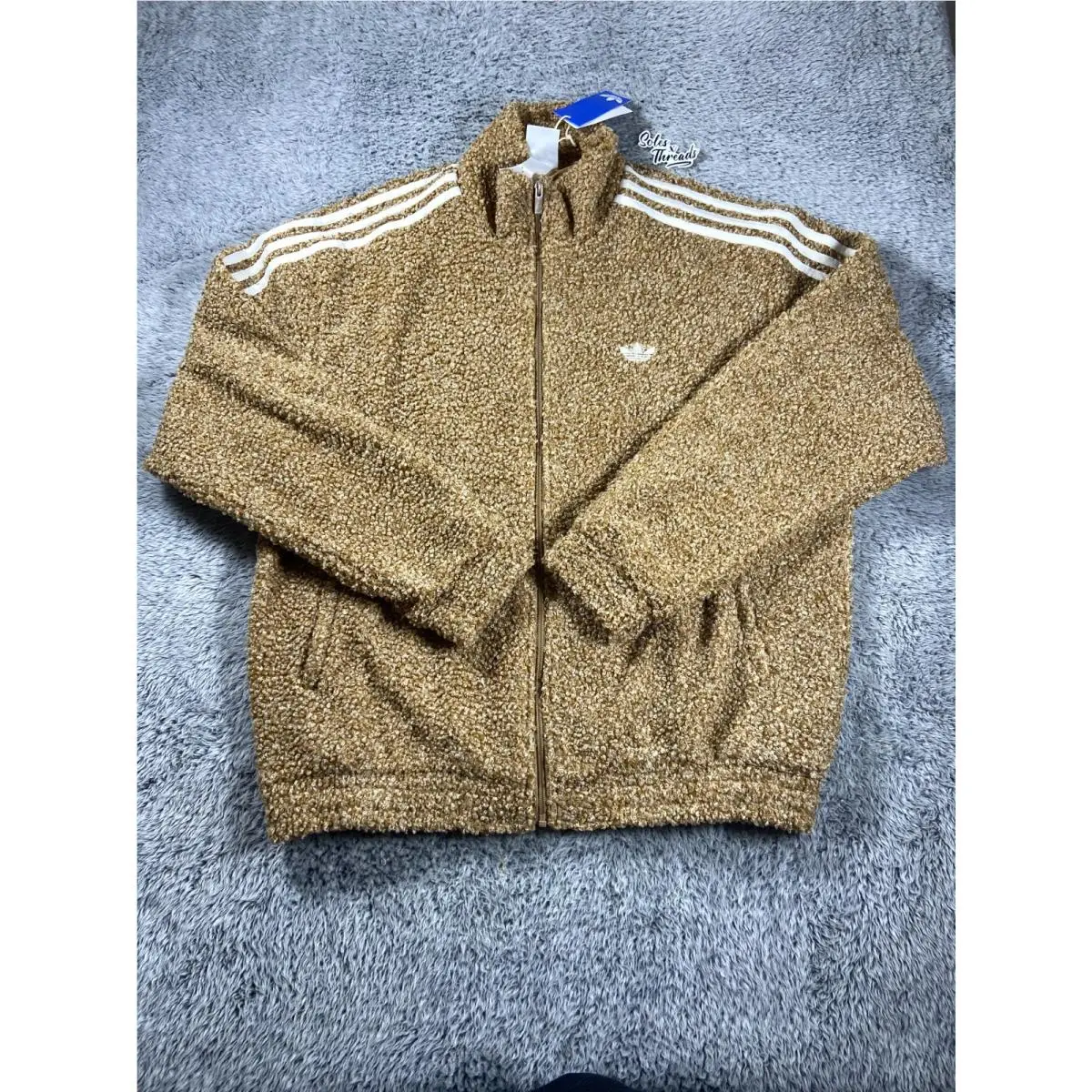 Boucle Firebird Track Top Jacket Size Large Men Cardboard Brown KS5274 by Adidas