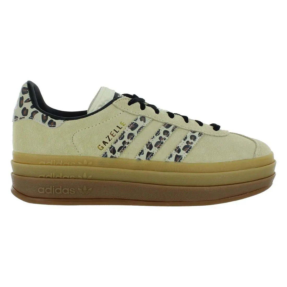 Adidas Gazelle Bold Suede Womens Shoes Size 10.5 Color: Beige/brown/black