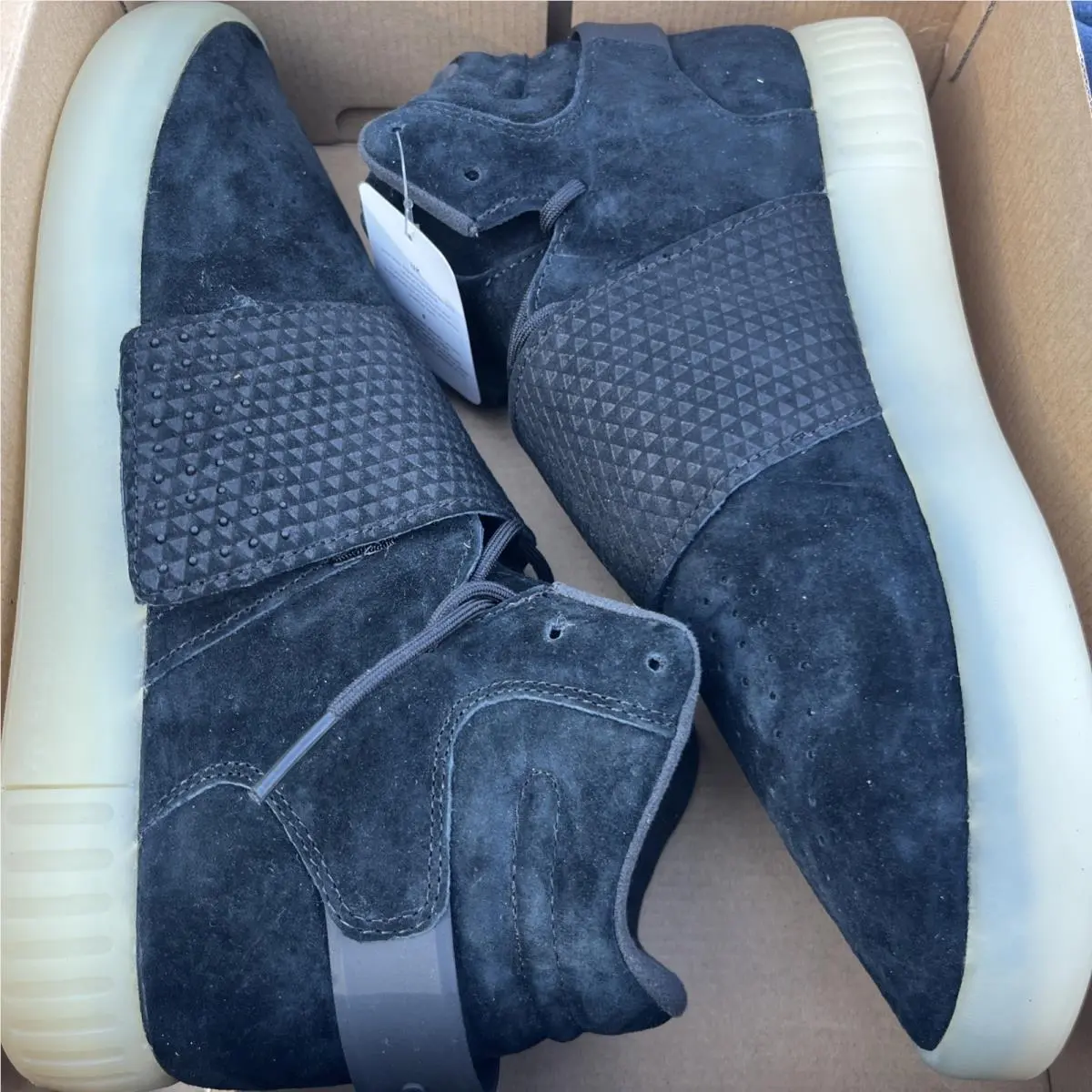 Size 9 -  Tubular Invader Strap Black by Adidas
