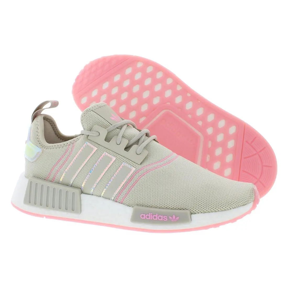 Adidas Nmd R1 Womens Shoes Size 9.5 Color: Brown/aqua/pink/white