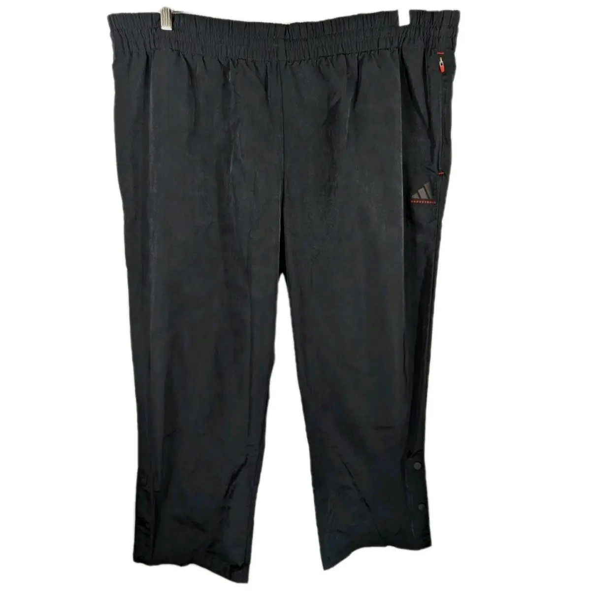 Basketball Pants Mens 2XL Xxl Black Snap Ankle Zip Pockets 47x30.5 by Adidas