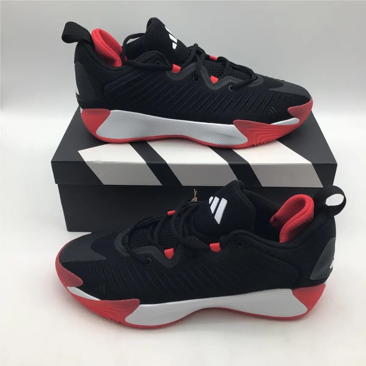 Initiation Mens Basketball Shoes Black White Red JS0464 Size 12.5 by Adidas