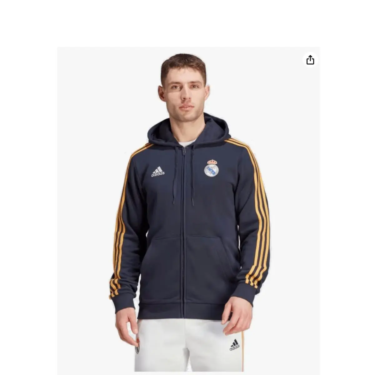 Men`s Real Dna FZ Full Zip Hoody Large by Adidas