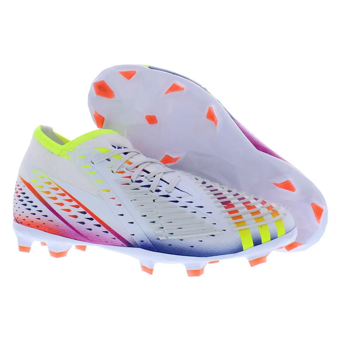 Adidas Predator Edge.1 Firm Ground GS Girls Shoes Size 6 Color: White/solar