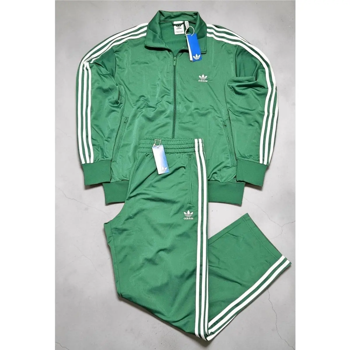 Adidas Originals Firebird Track Suit Jacket Pants Green Men`s Medium JD0183
