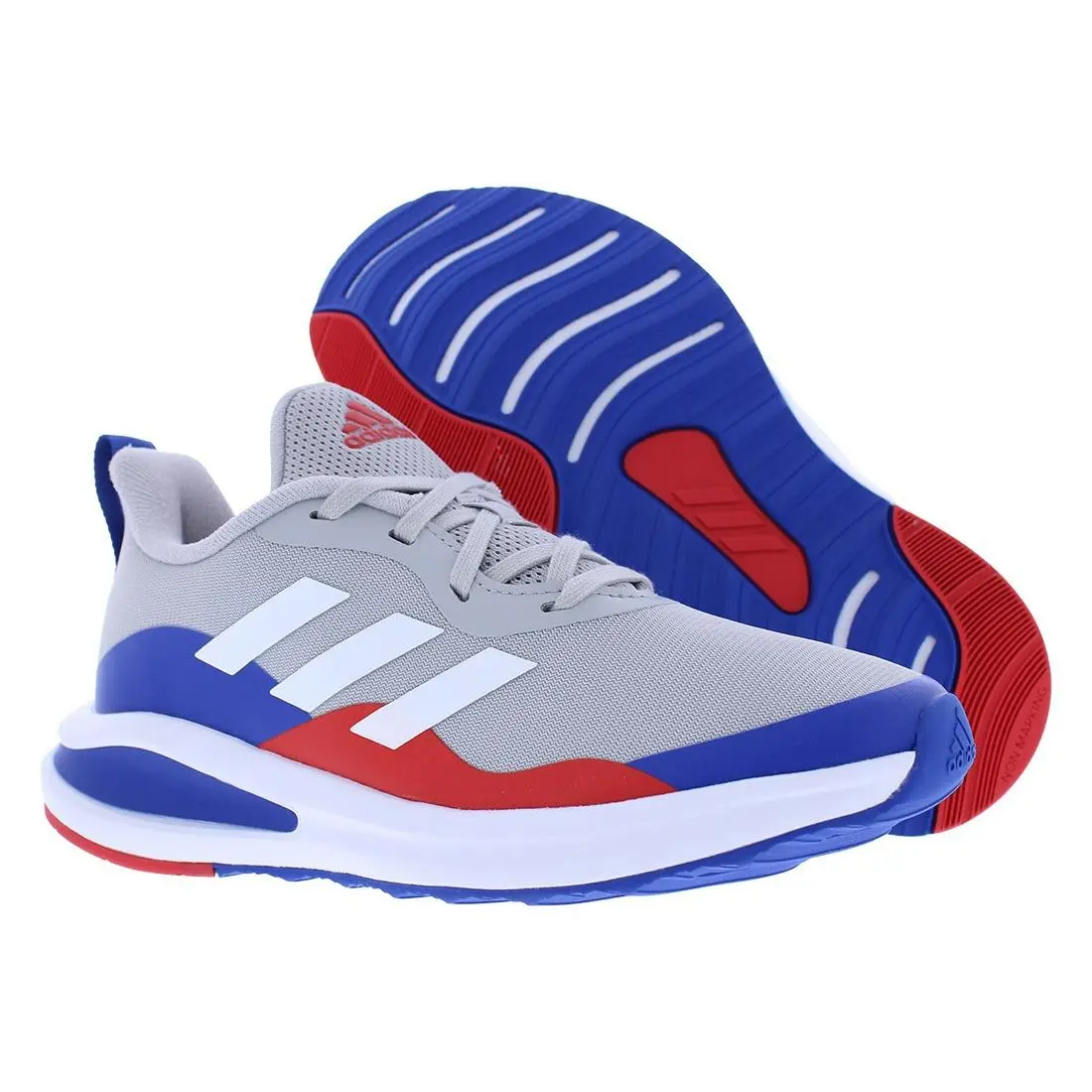 Adidas Fortarun GS Boys Shoes Size 3.5 Color: Grey Two/cloud White/royal Blue