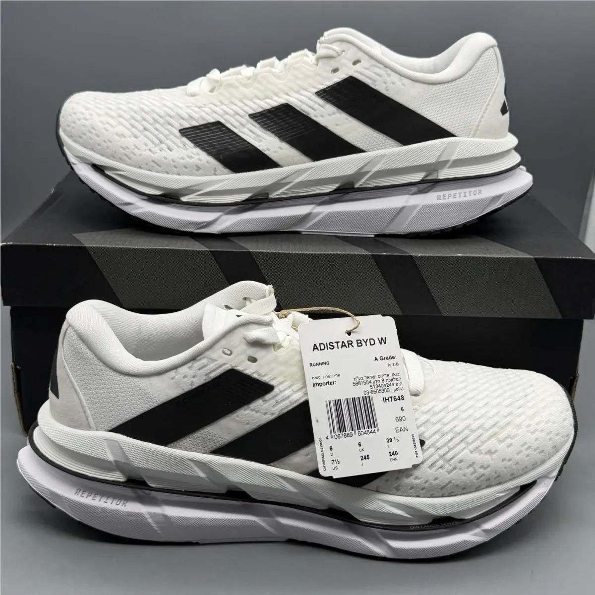 Adistar Byd Women’s Size 7.5 Running Training Gym Shoes White Black by Adidas