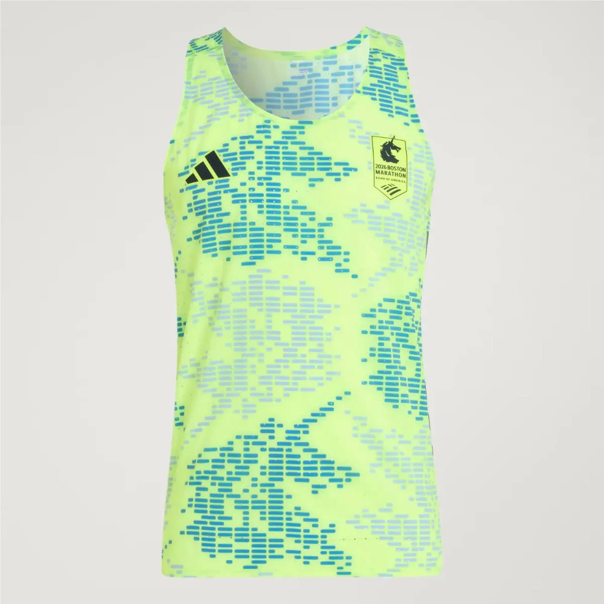 Adidas clothing - adidas Boston Marathon 2026 ADIZERO Running Singlet - Solar Yellow (UPC: 198325490993) 0