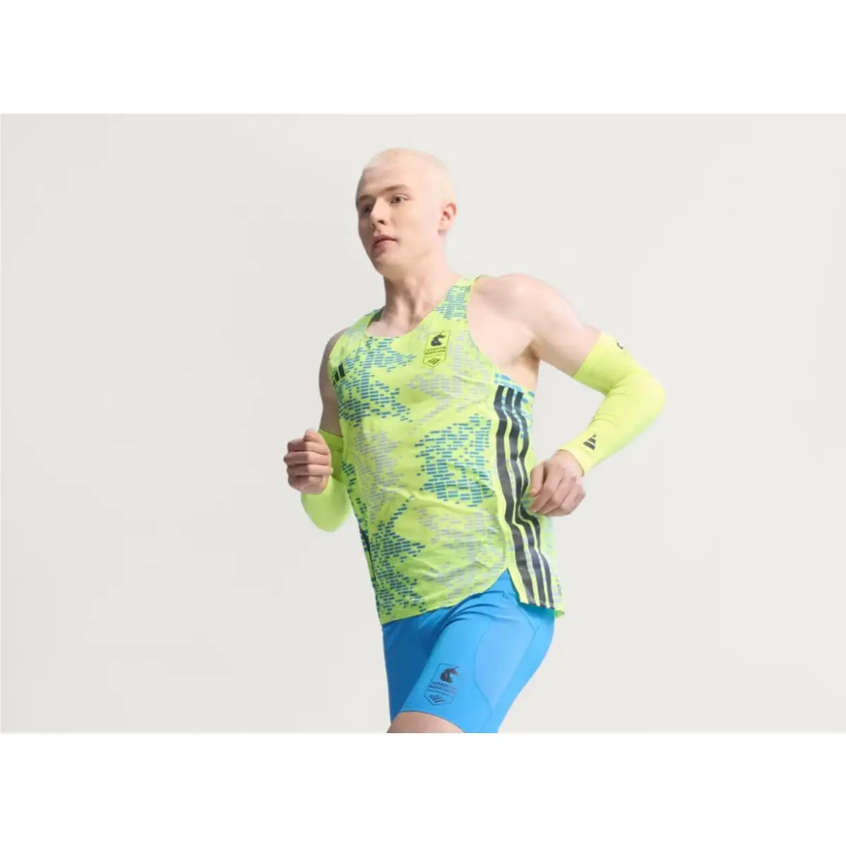 Adidas clothing - adidas Boston Marathon 2026 ADIZERO Running Singlet - Solar Yellow (UPC: 198325490993) 4