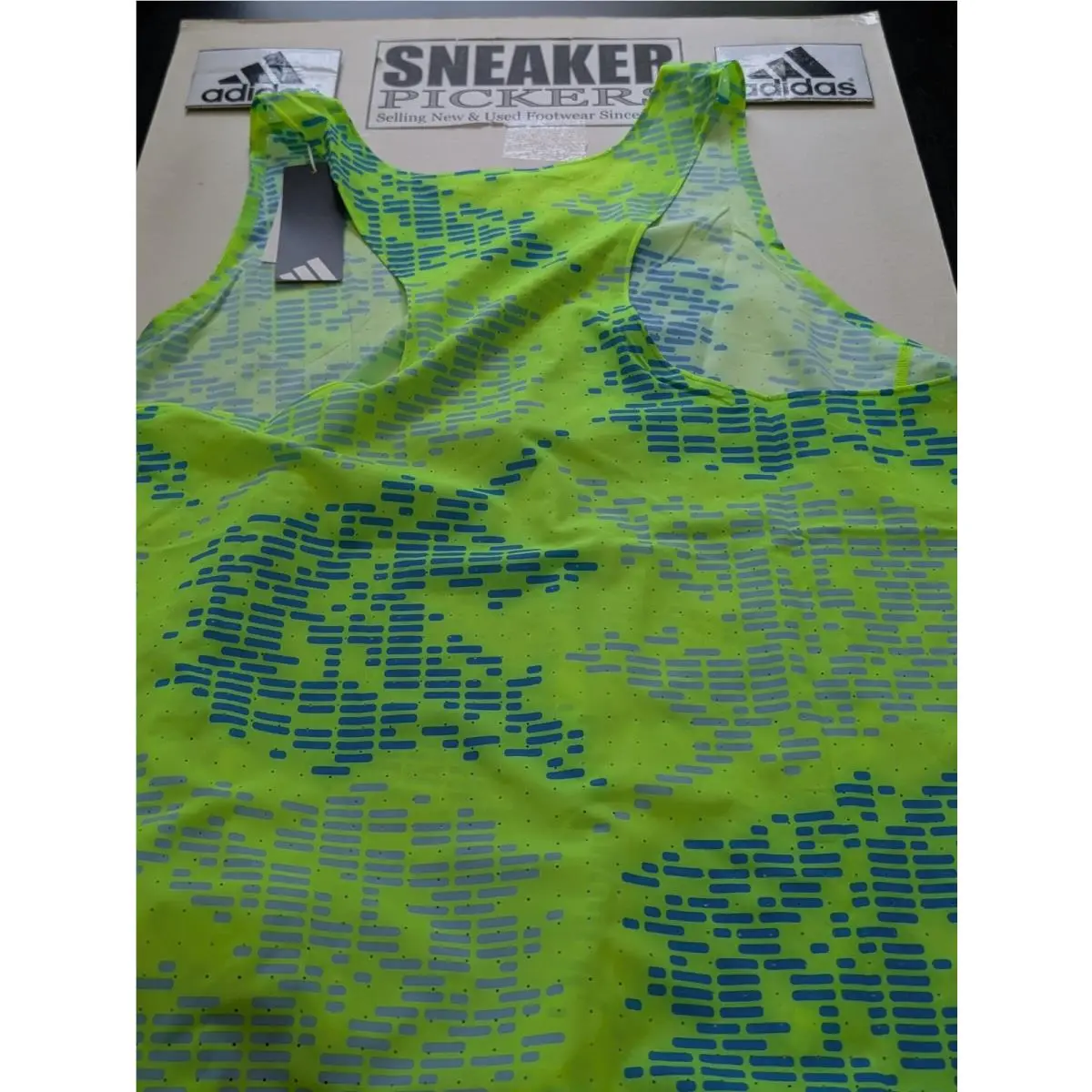 Adidas clothing - adidas Boston Marathon 2026 ADIZERO Running Singlet - Solar Yellow (UPC: 198325490993) 13