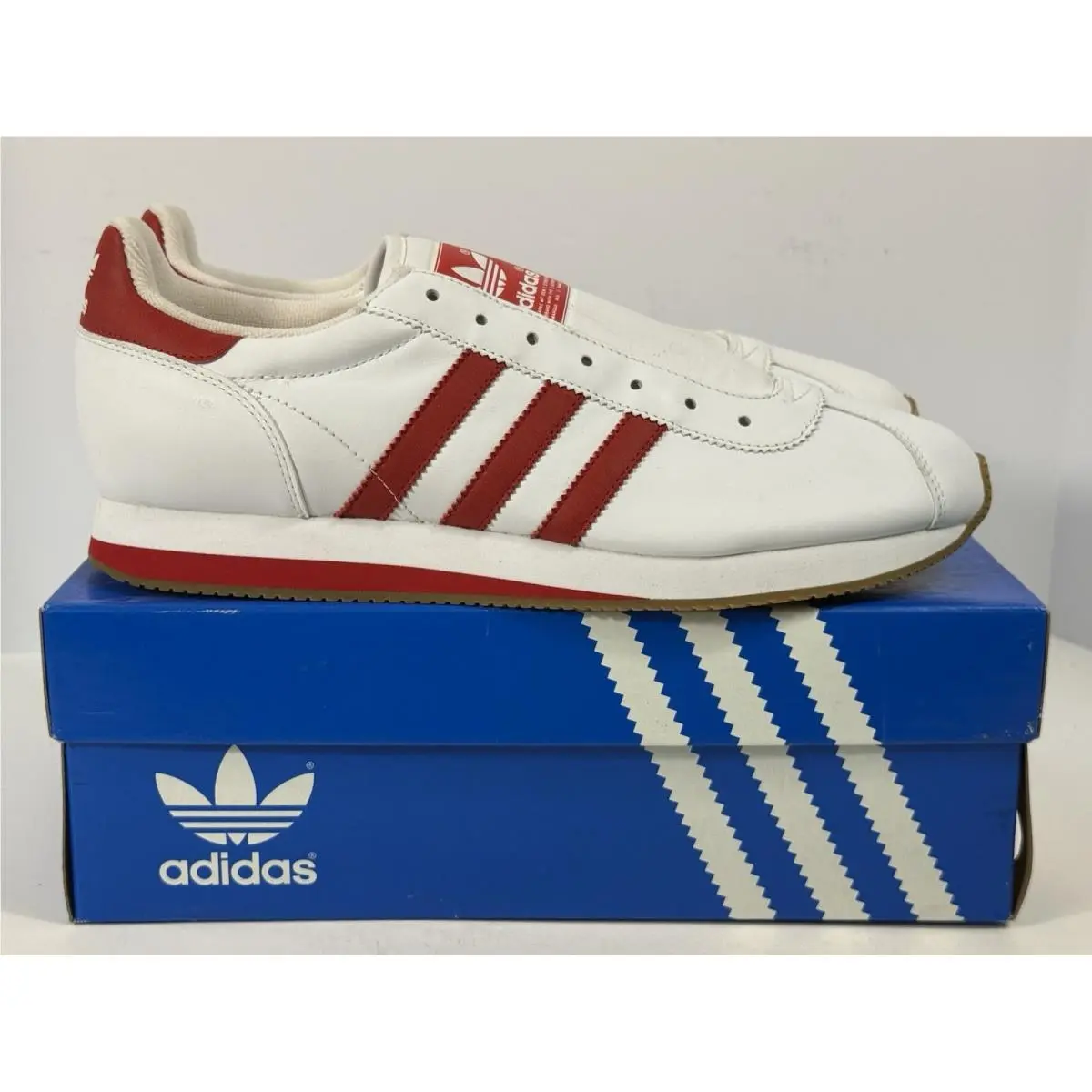 Montana White Red Leather Blue Sz 11 Shoe 2004 011466 by Adidas