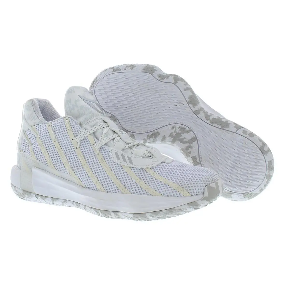 Adidas Dame 7 Mens Shoes Size 8 Color: White/silver Metallic/black