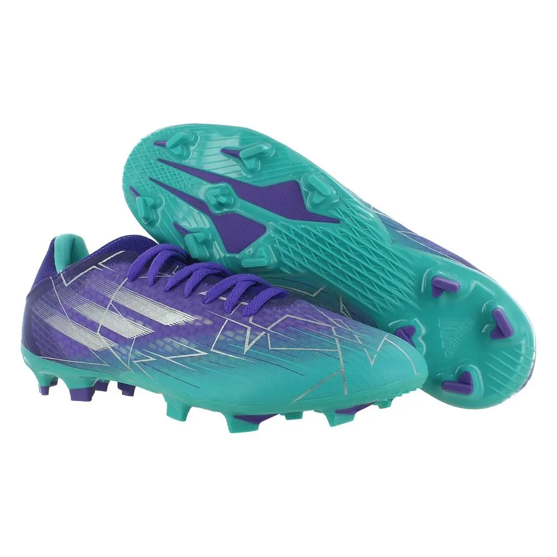 Adidas X Speedflow.3 Firm Ground Unisex Shoes Size 11 Color: Purple - Purple Rush/Silver Metallic/Mint Rush, Main: Purple
