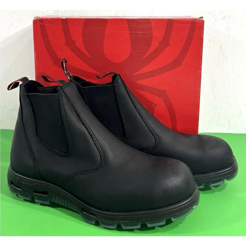 12 US Men`s Redback Bobcat Usbbk Tpu Safety Steel Toe Boots Black Oil Kip