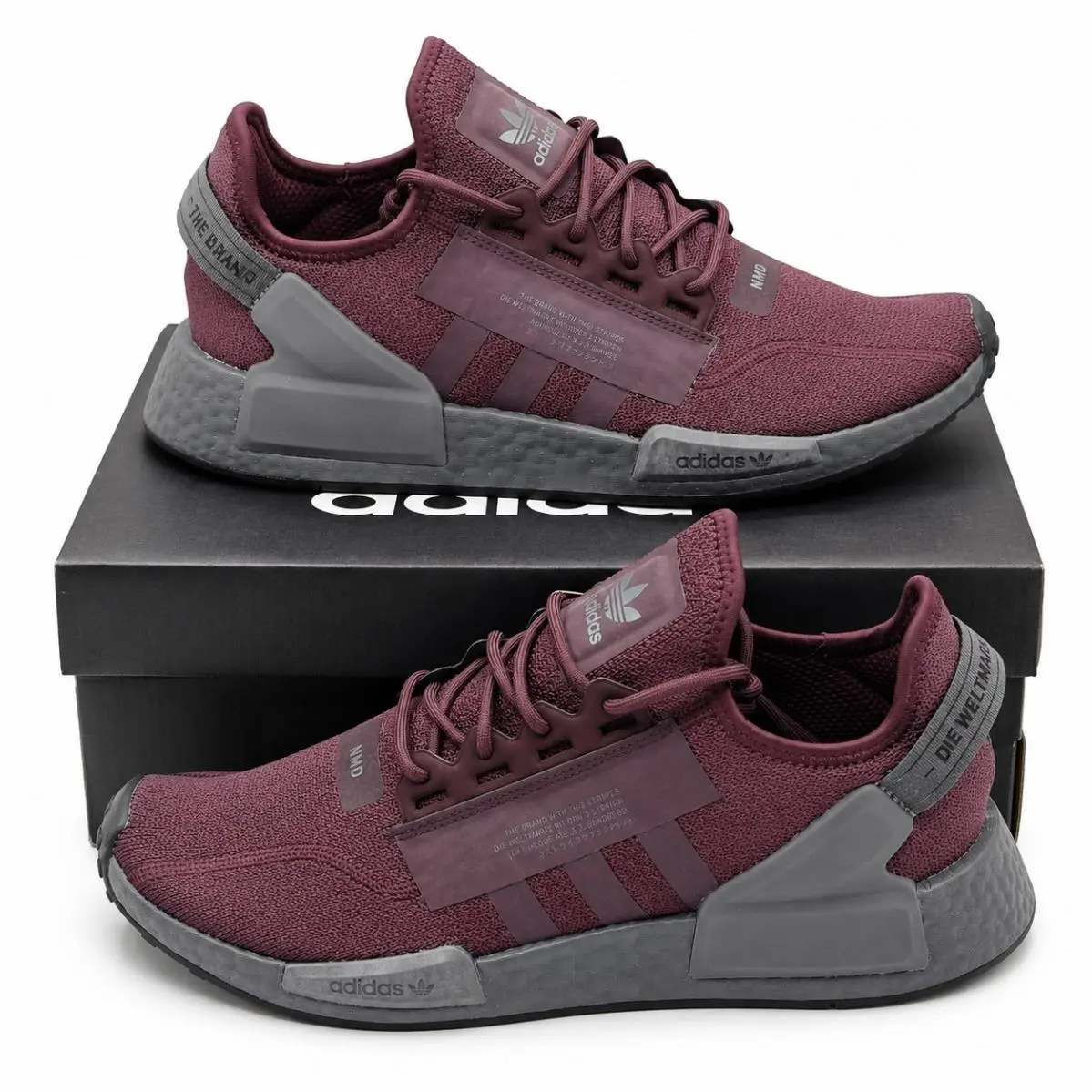 NMD_R1 V2 HQ2149 Shadow Maroon Grey Five Men’s Sneakers Size 11 by Adidas