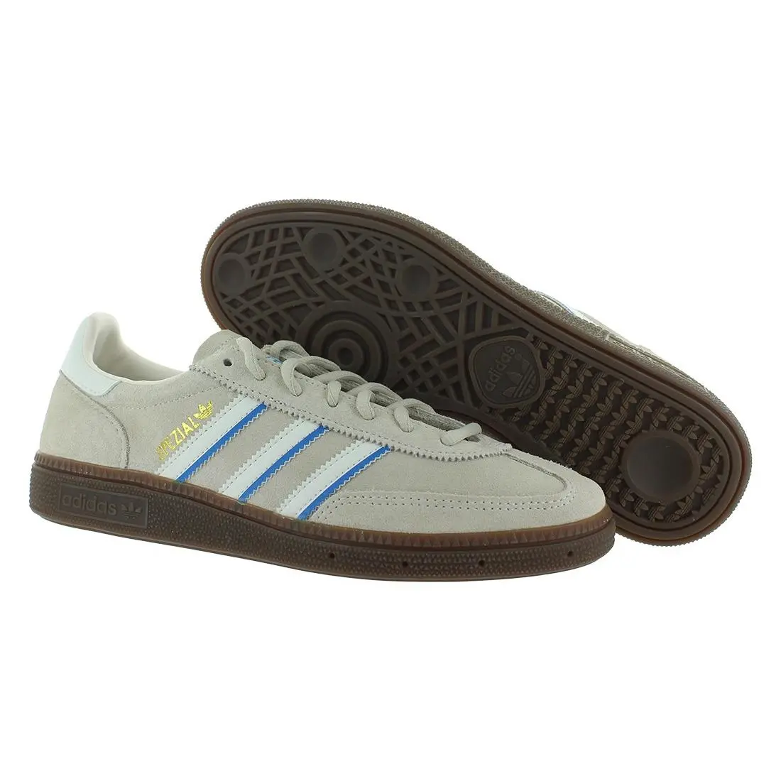 Adidas Handball Spezial Mens Shoes Size 5 Color: Aluminium/cloud White/bright - Aluminium/Cloud White/Bright Blue, Main: Grey