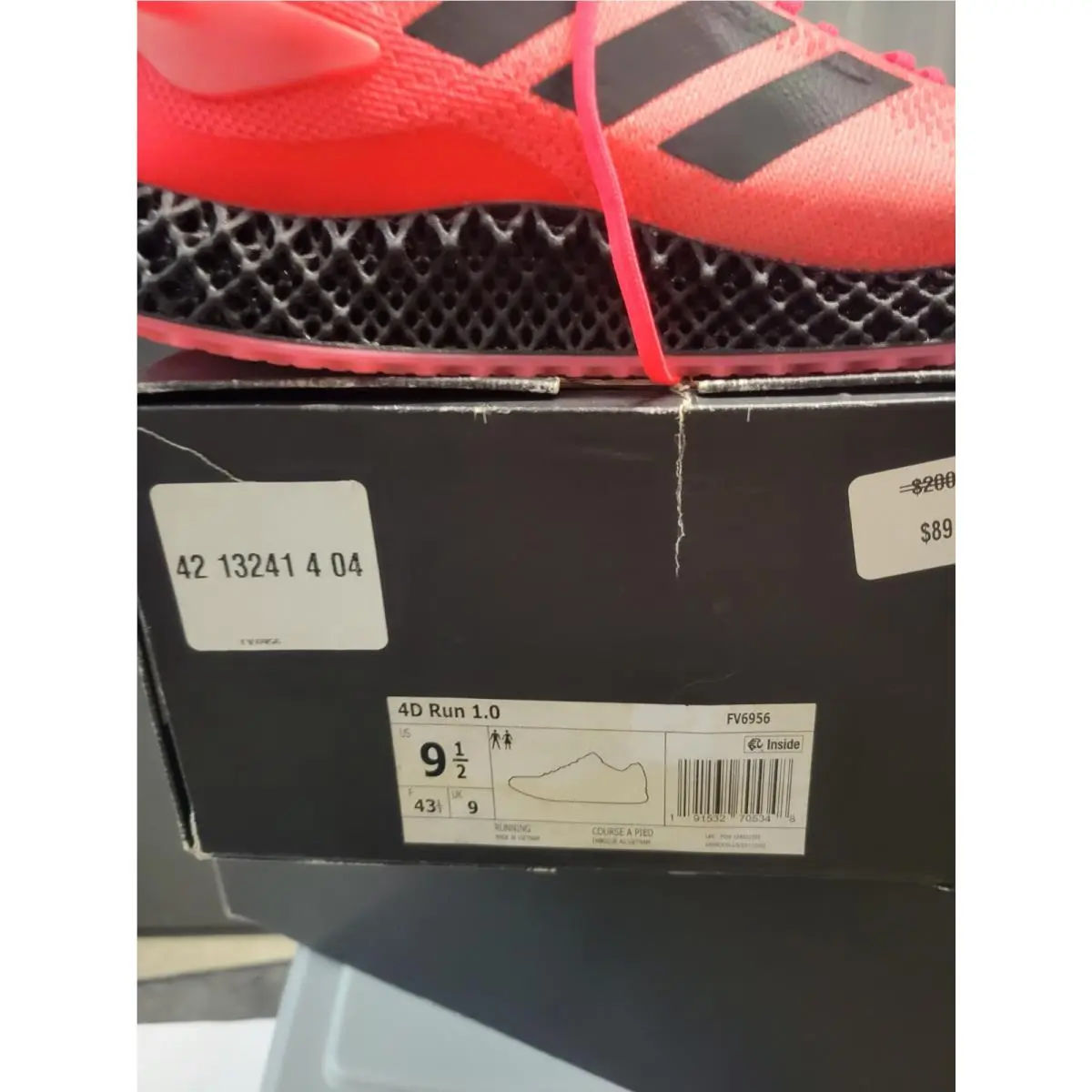 Adidas shoes - adidas 4D Run - Run - FV6956 - Signal Pink / Core Black / Light Flash Orange (UPC: 191532706420) 5