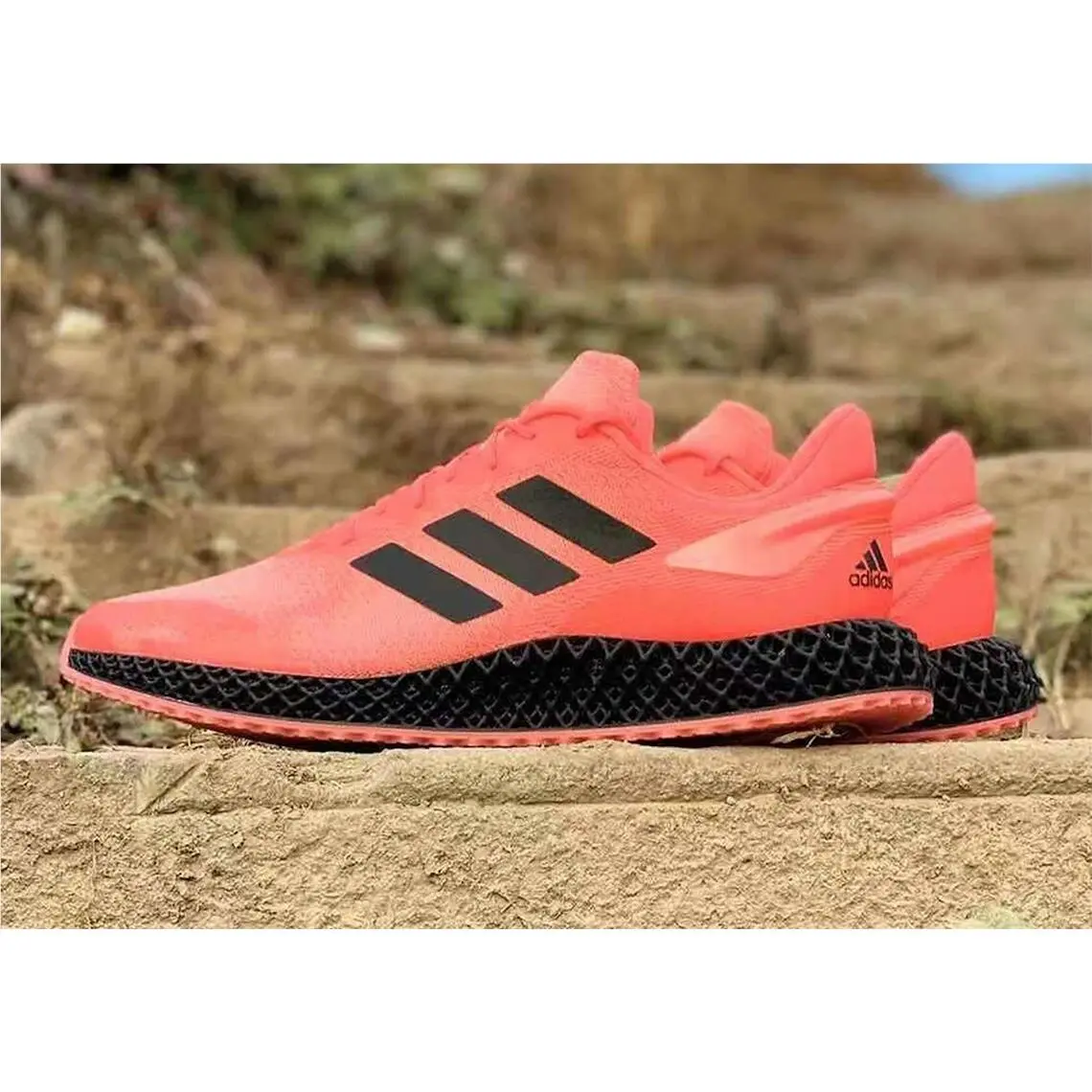 Adidas shoes - adidas 4D Run - Run - FV6956 - Signal Pink / Core Black / Light Flash Orange (UPC: 191532706420) 3