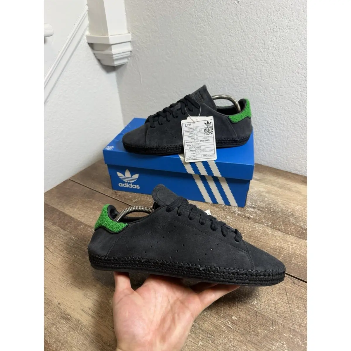 Sample Men`s Clot Stan Smith by Edison Chen `black Green` Size 9 JQ9227 by Adidas