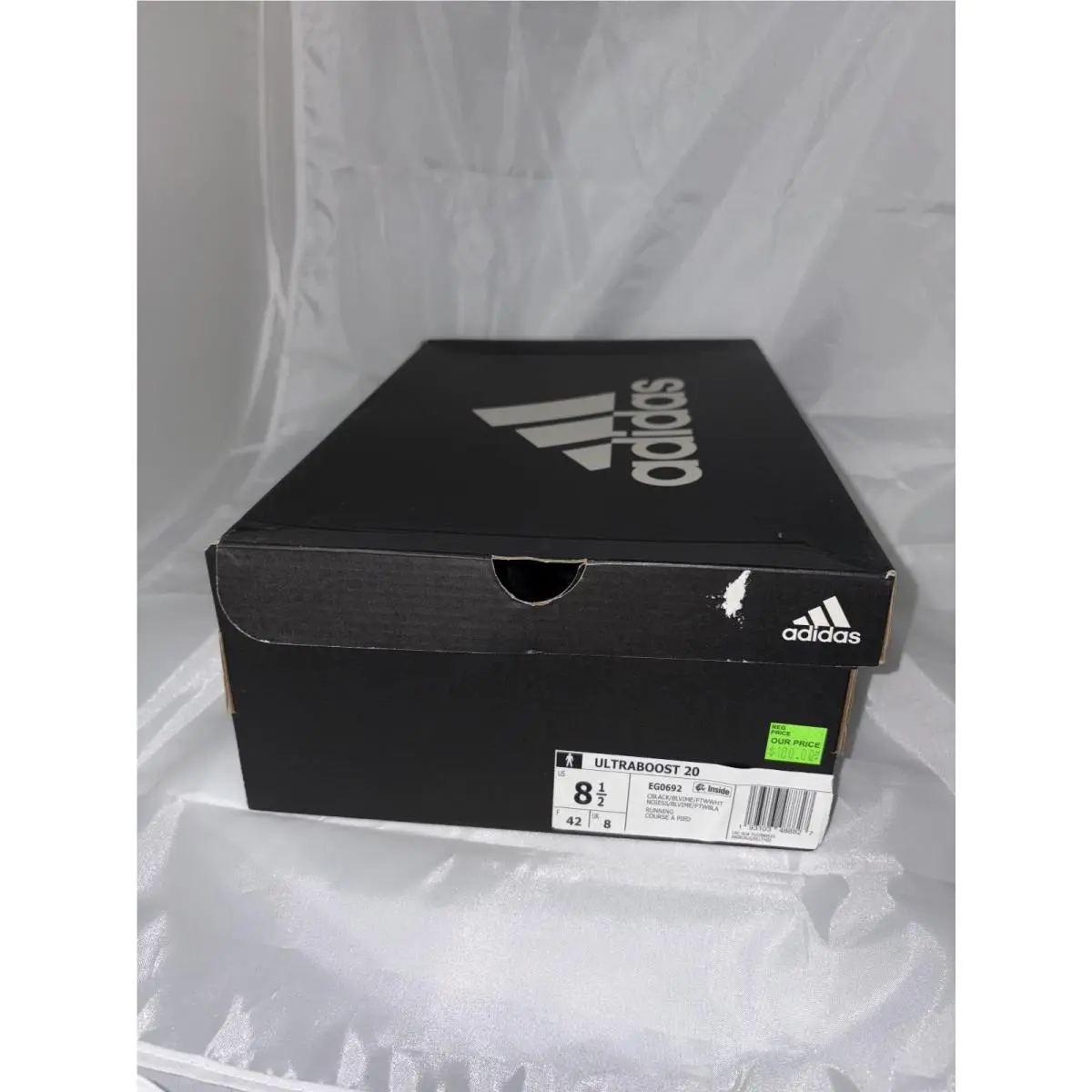 Adidas Men`s Nasa Ultraboost 20 Running Shoes EG0692 Black/blue Violet/white 8