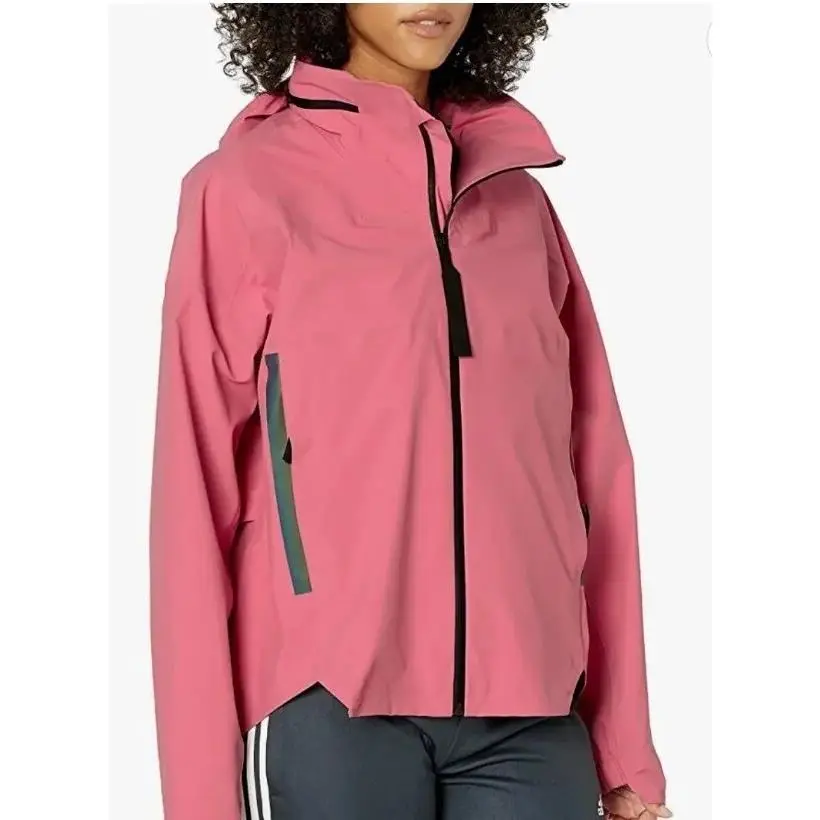 Myshelter Rain Jacket Pink Size S Women`s Hiking Hooded Jacket by Adidas