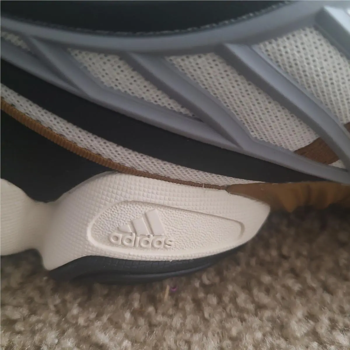 Intimidation Low Off White Bronze Black JR8218 Mens Sneakers Size 13 by Adidas