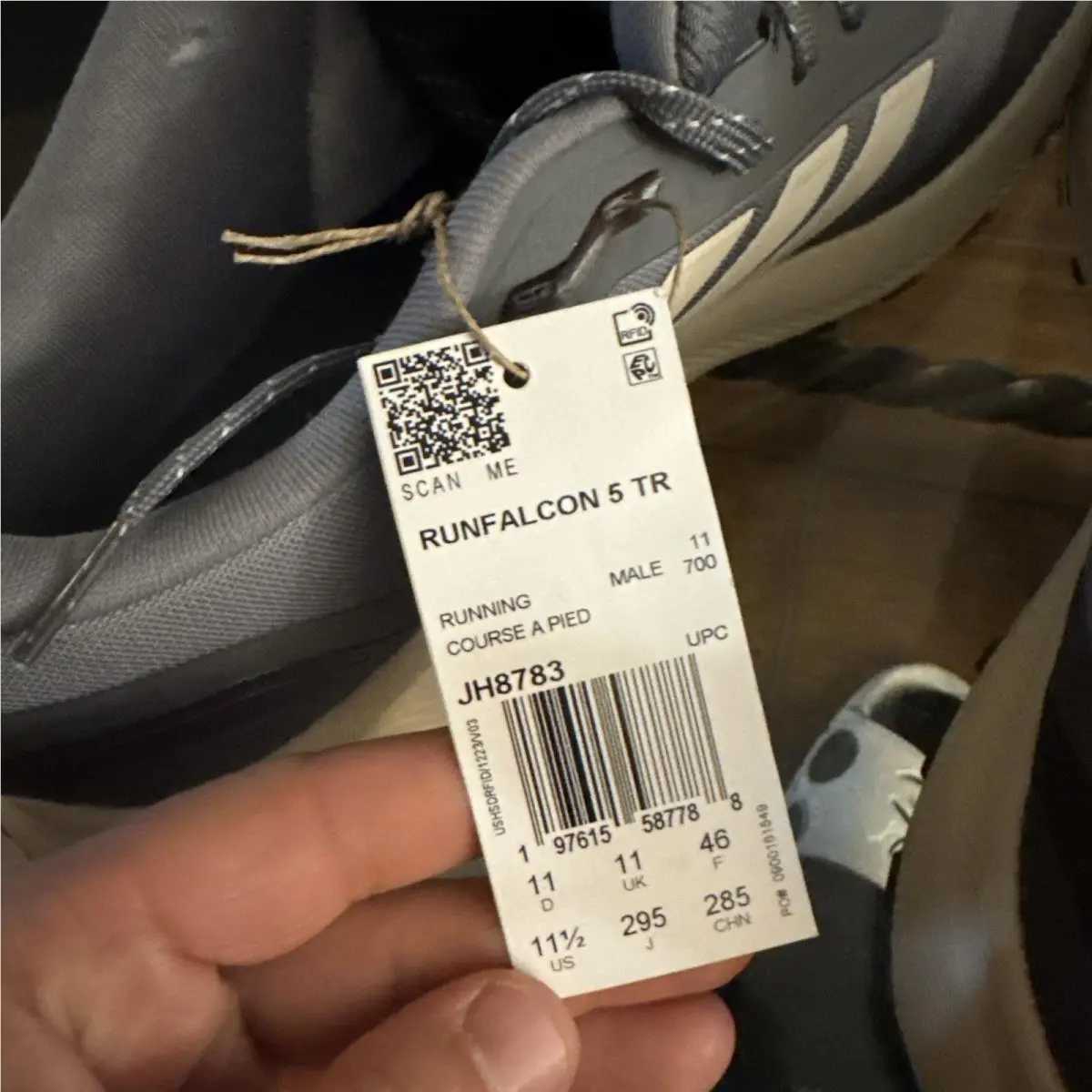 Adidas shoes - RunFalcon 5 TR - RunFalcon - JH8783 - Gray, Manufacturer: Carbon Beluga/Steeple Gray/Solar Red 10