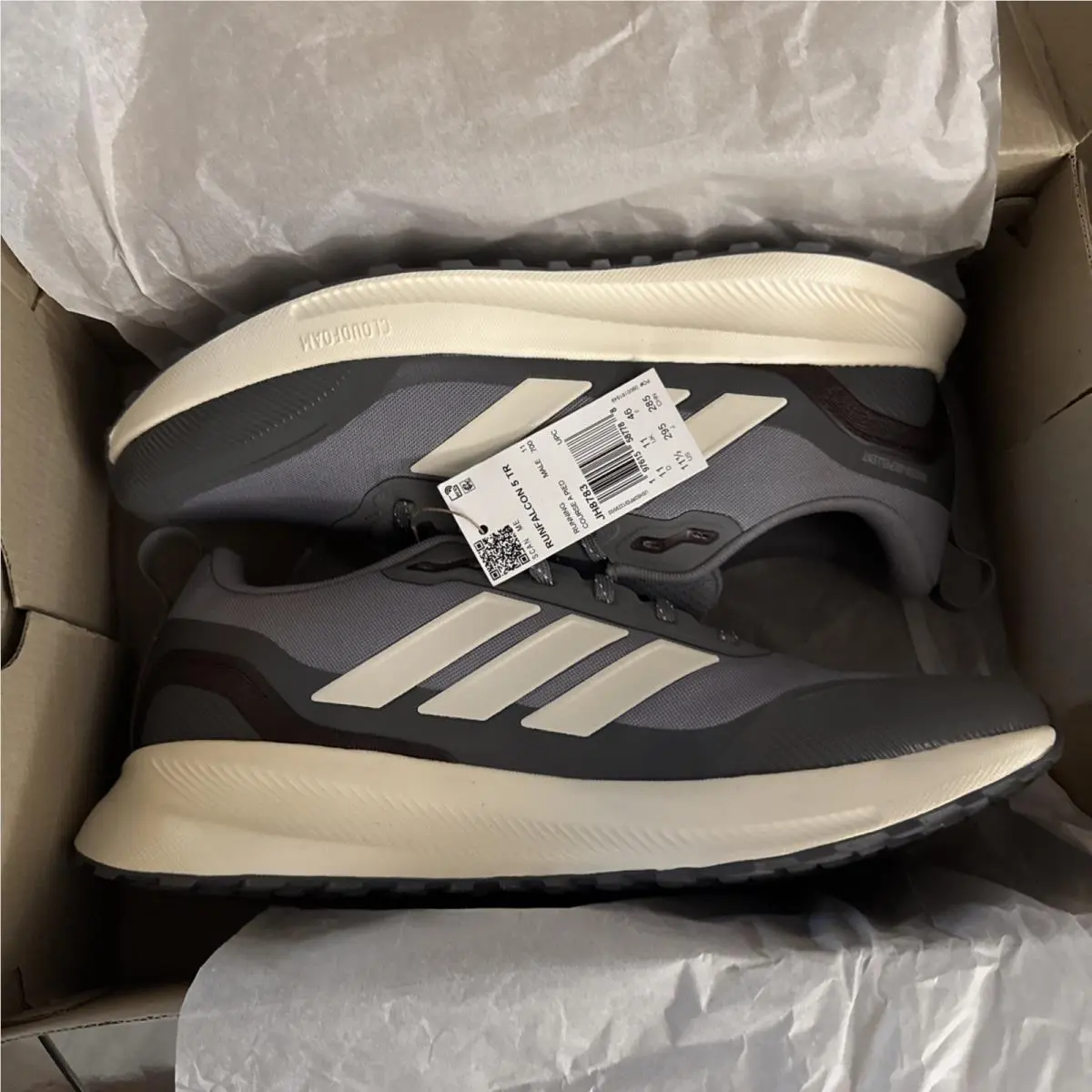 Adidas shoes - RunFalcon 5 TR - RunFalcon - JH8783 - Gray, Manufacturer: Carbon Beluga/Steeple Gray/Solar Red 12