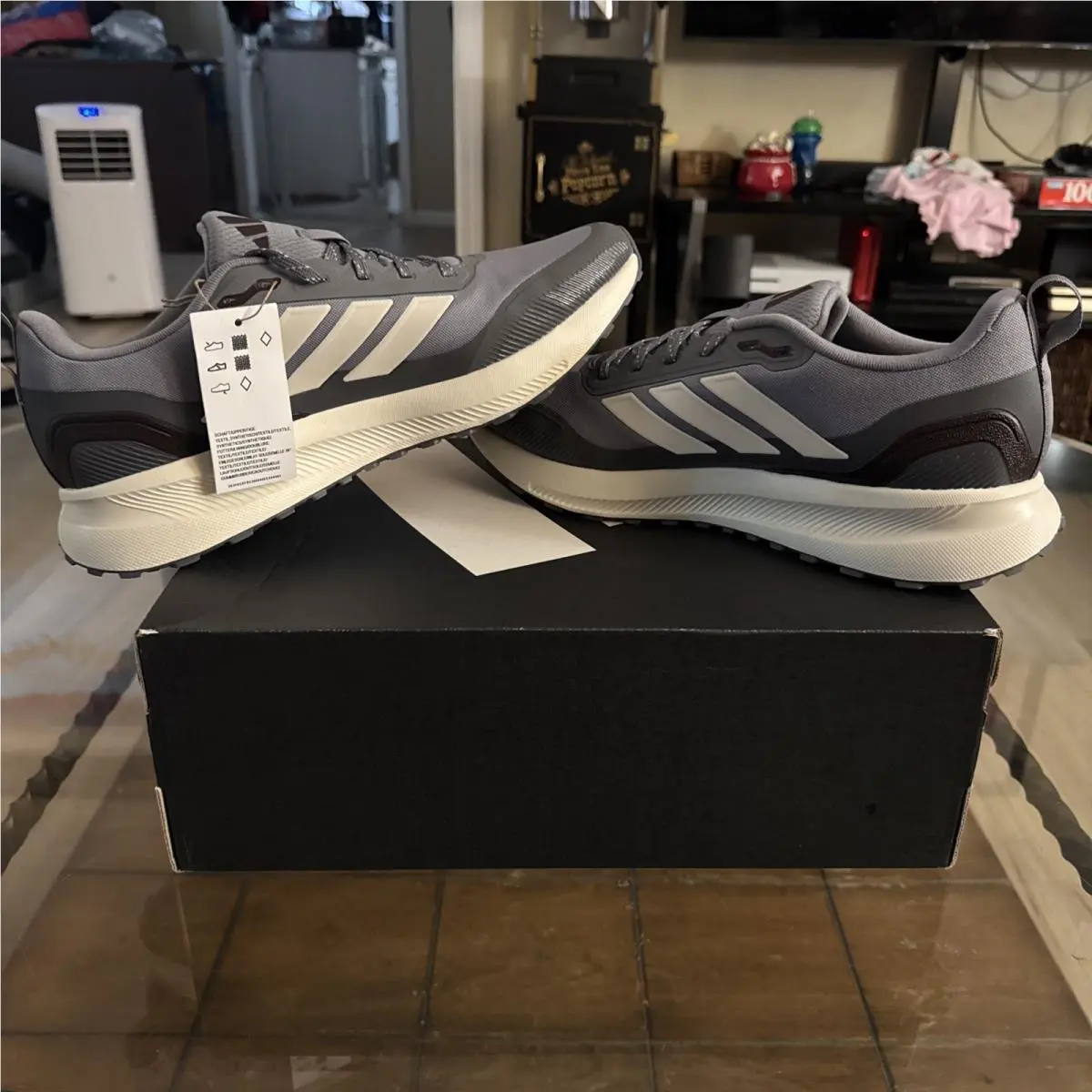 Adidas shoes - RunFalcon 5 TR - RunFalcon - JH8783 - Gray, Manufacturer: Carbon Beluga/Steeple Gray/Solar Red 0