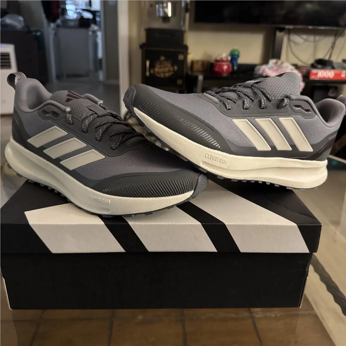 Adidas shoes - RunFalcon 5 TR - RunFalcon - JH8783 - Gray, Manufacturer: Carbon Beluga/Steeple Gray/Solar Red 1