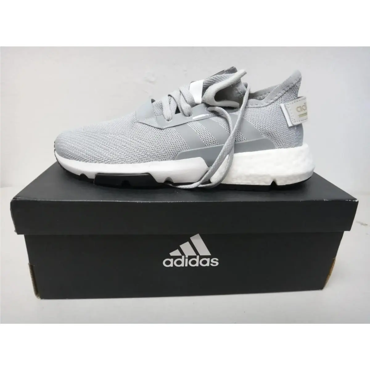 Pod S3.1 Mens 9.5 Grey Knit Sneaker CG6121 Boost Midsole Grey Two by Adidas