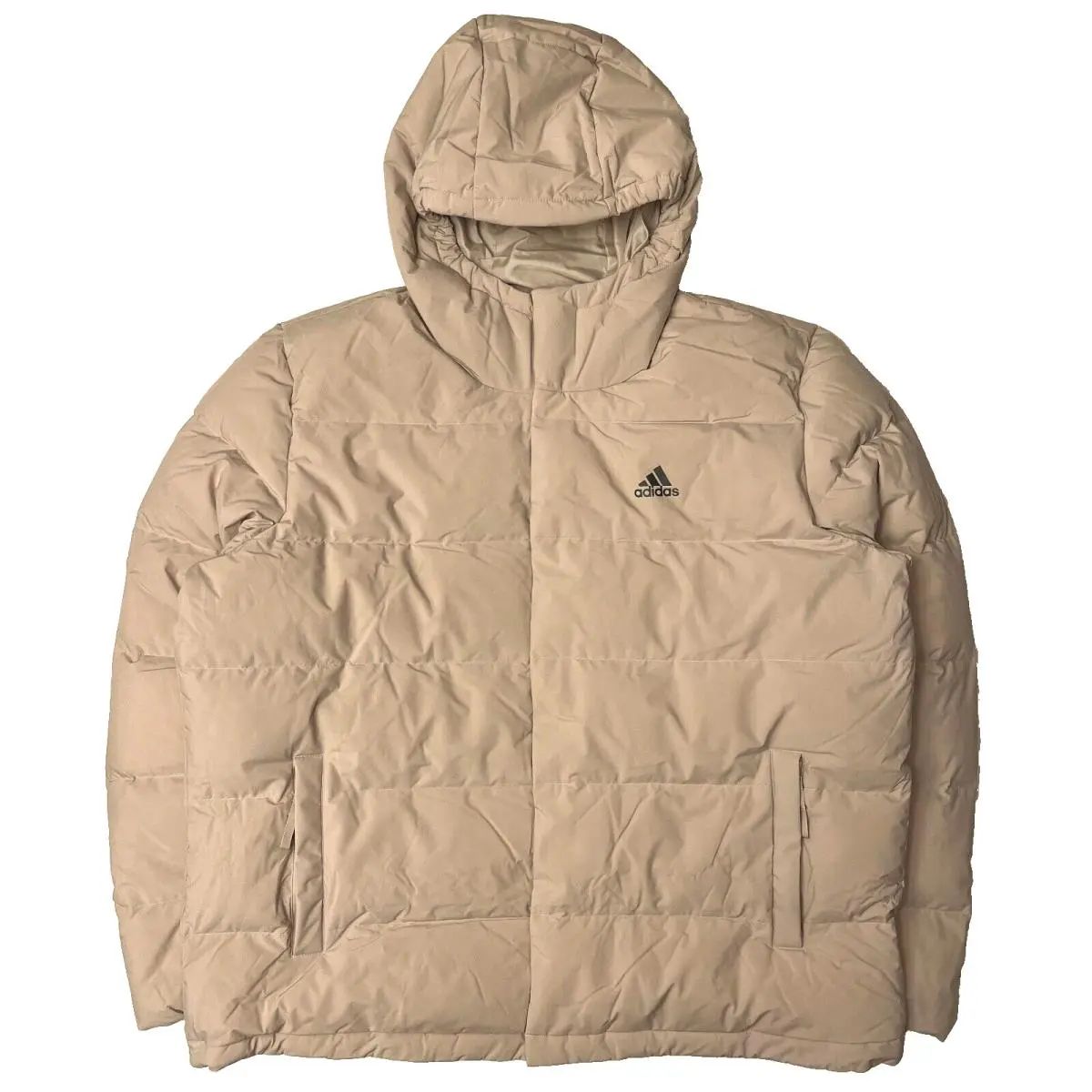 Helionic Hooded Down Puffer Jacket HY3934 Beige Men’s Medium M by Adidas