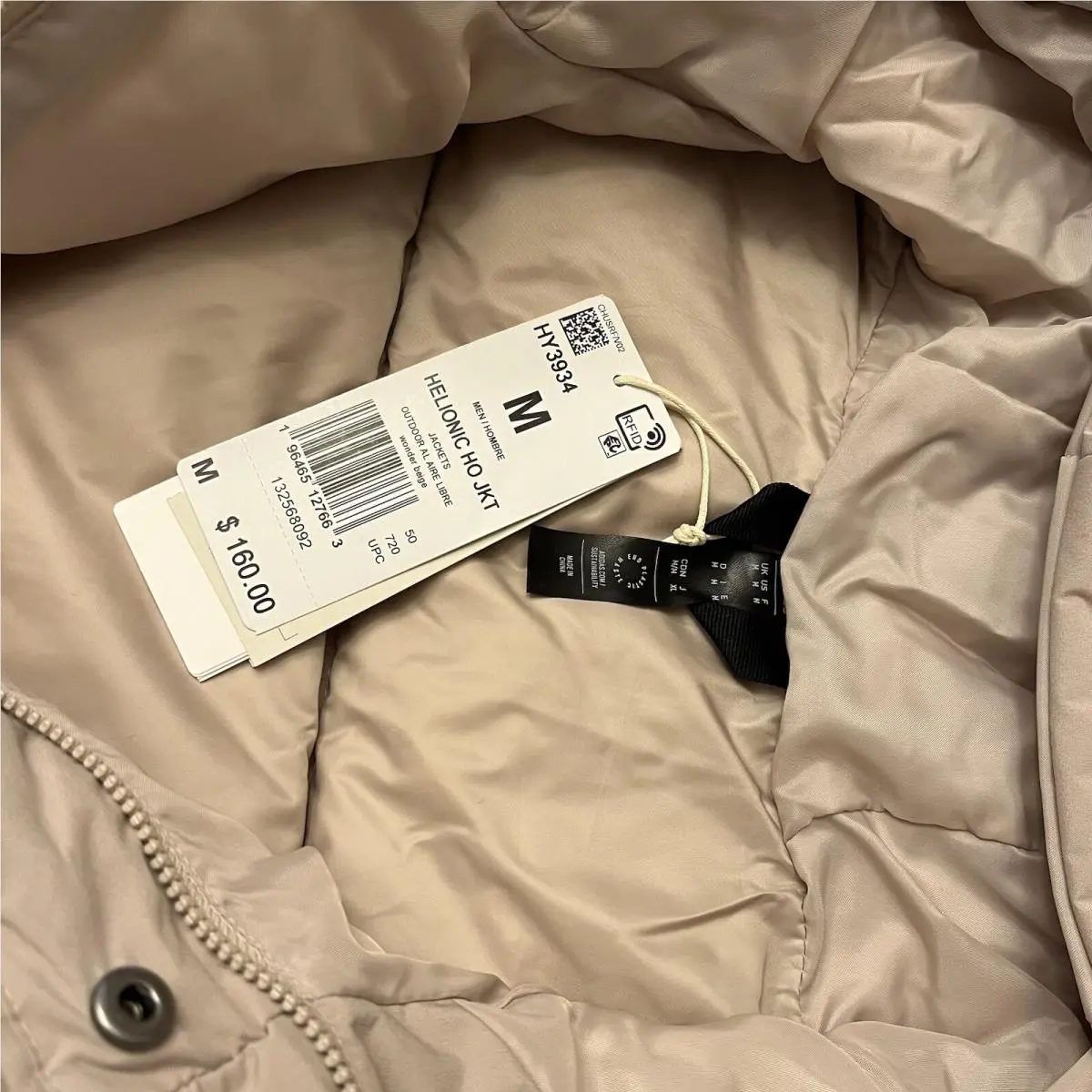 Adidas clothing - HELIONIC HO JKT - HELIONIC JKT - HY3934 - Beige (UPC: 196465127663) 0