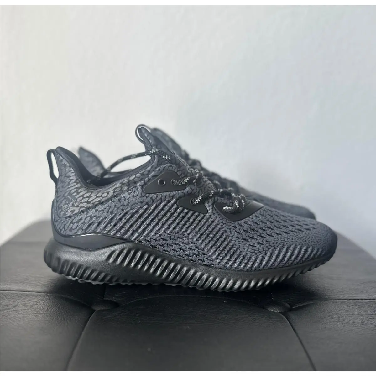 Men`s  Alphabounce Ams M Core Black Running Shoes Size US 8 by Adidas